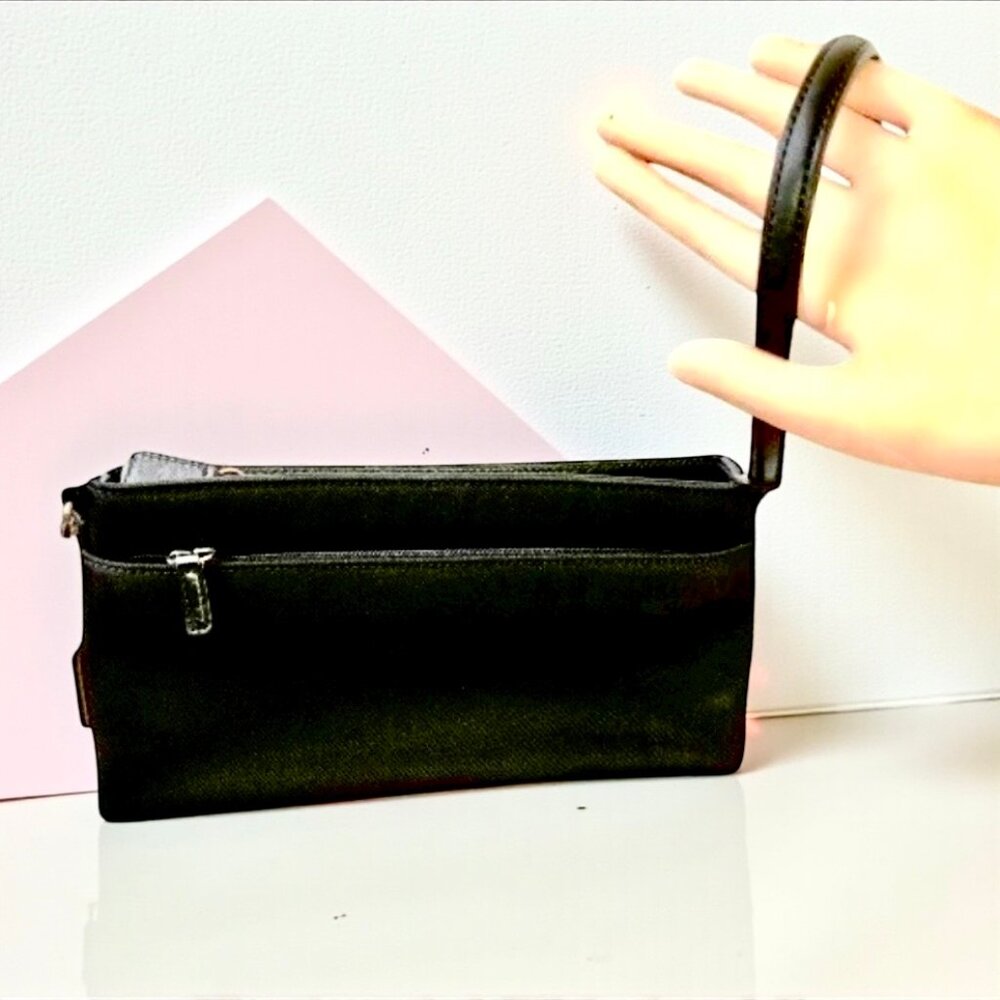 Coach Black Ballistic Nylon Wristlet Convertible to Hand Carry Handbag - Picture 2 of 11